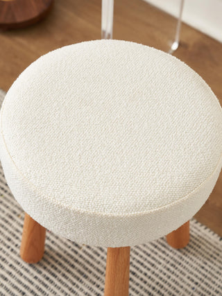 modern riley dressing table stool white top