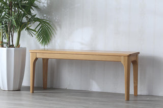 modern sandro dining room bench rounded edges
