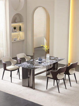 modern sintered stone dining table