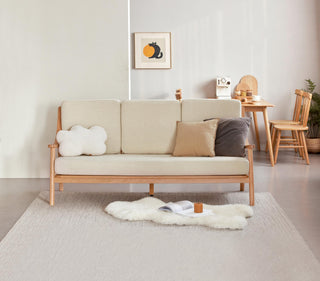 modern taro 3 seater oak sofa