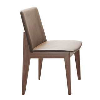   modern wooden legs fabric dama dining chair