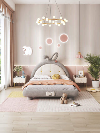 momo bunny childrens bed pink bedroom fit grey