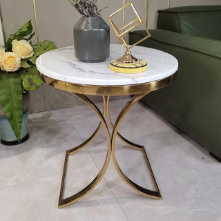 morena round accent table lounge setup