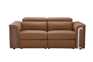 motorised recliner leather sofa silvana