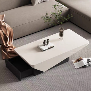 nala unique coffee table with storage rounded corners modern style