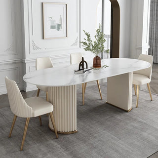 noli modern dining table racetrack shape