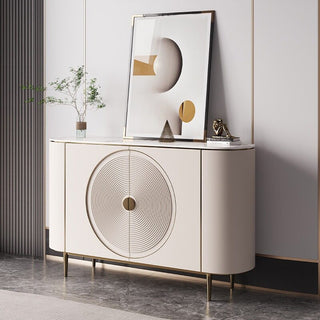 nomira sideboard with stone top white sintered finish