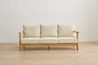 oak frame elm sofa scandinavian
