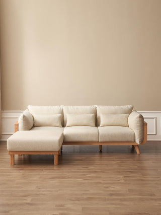 oak frame zuri sofa natural