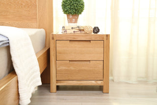 oak venet bedside with drawers