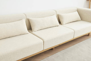 oak wood luxe single seat sofa