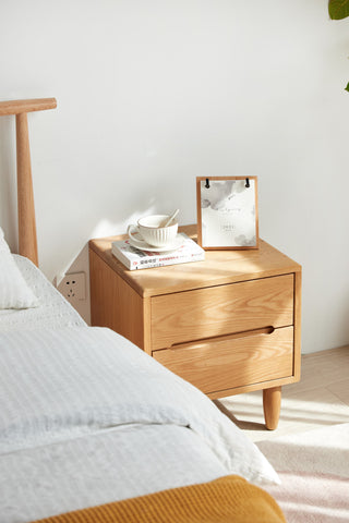 oak wood orbet elegant nightstand
