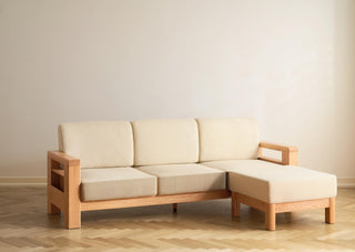oaky l shape wooden sofa