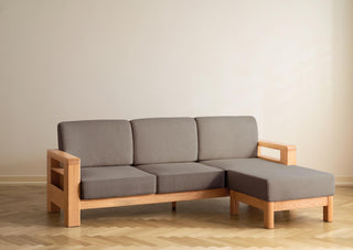 oaky l sofa with book storage