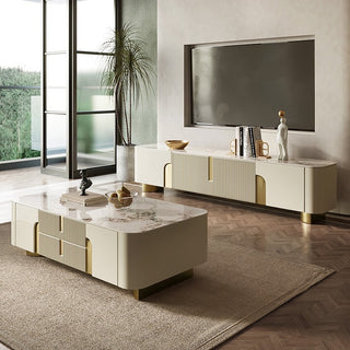 orta modern media console coffee table coordination