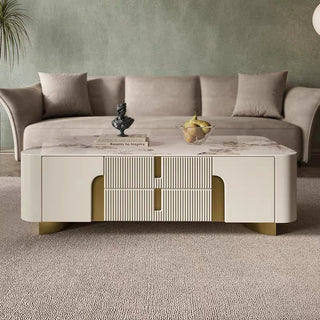 orta modern white coffee table non fluted doors