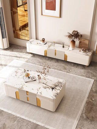 orta modern white coffee table sintered stone top