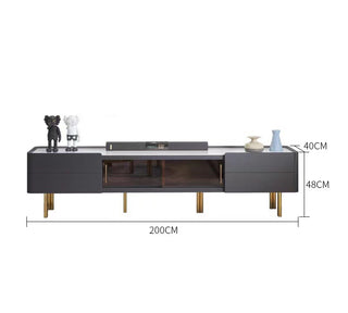 otis tv console with durable stone top