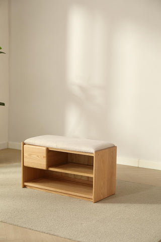 padded seat fabio bench with shoe organizer functional style
