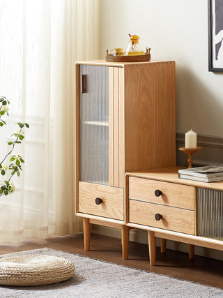 palermo modern side cabinet oak