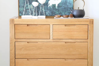 positano wooden chest drawers solid oak