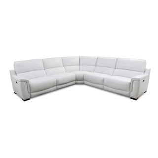 power recliner leather sectional kira