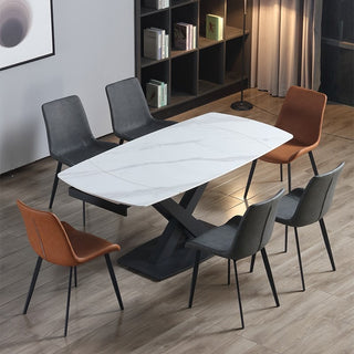 pura extendable dining table white sintered stone
