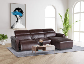 rachel recliner brown modern l shaped couch
