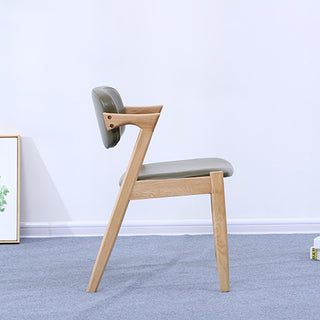 raul solid wood chair short arms