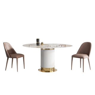 rene round dining table fluted base