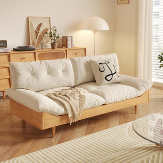 ria sleek 3 seater wooden sofa