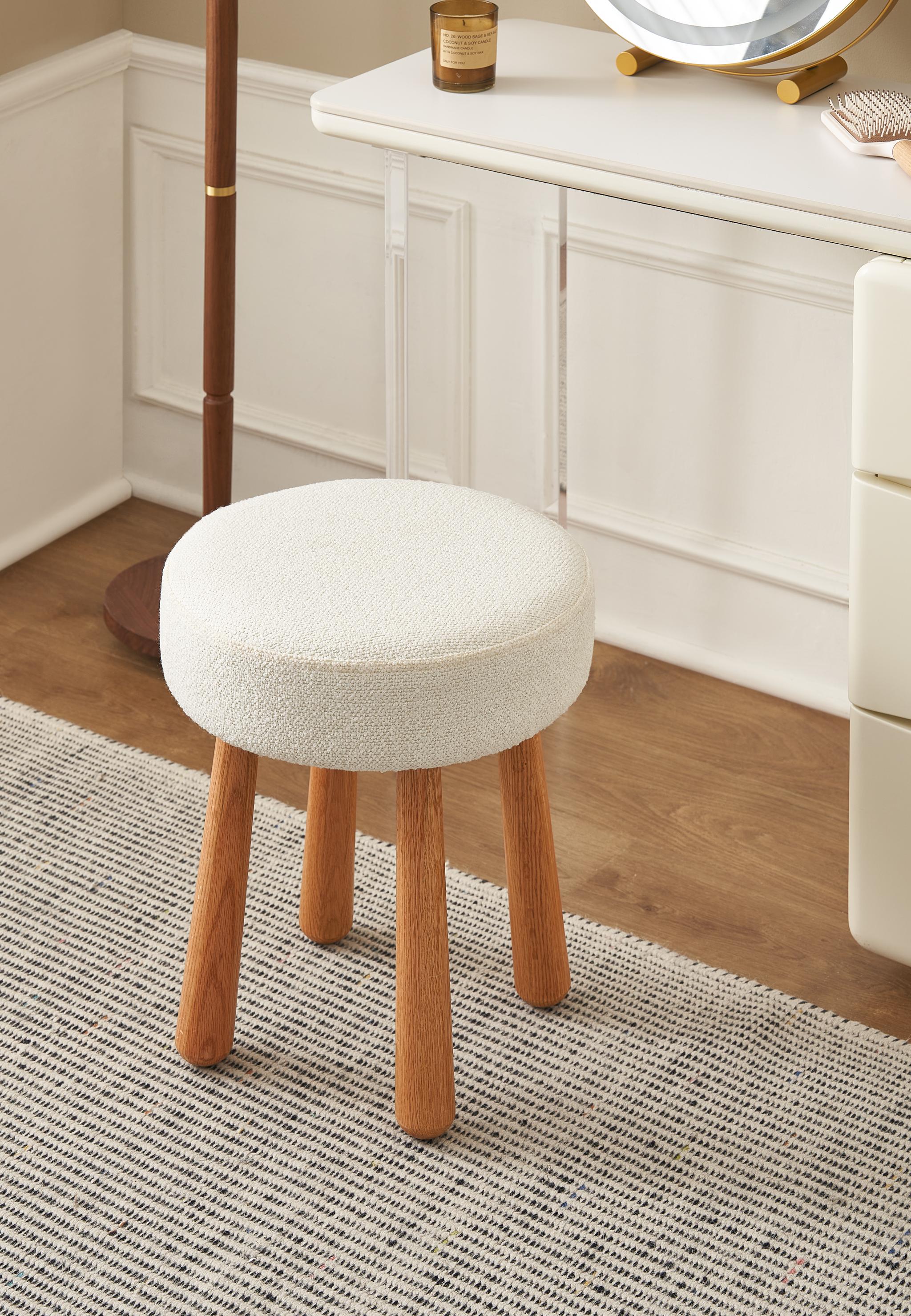 Elegant Carlos Dressing Table with a Seating Stool - WallMantra