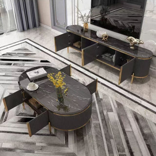 rina black coffee table drawers interior