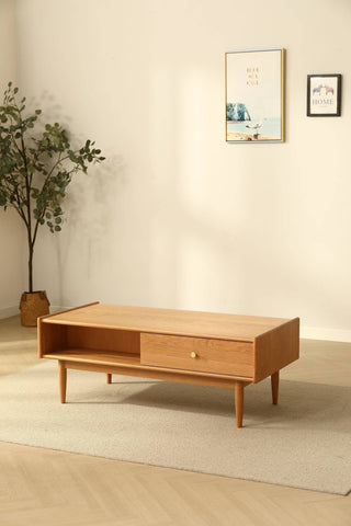 rio coffee table cherry wood with drawers