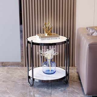 rosaria two tier side table white