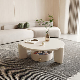 round coffee table with storage bree