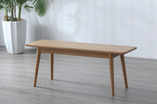 rounded edges dante wooden bench