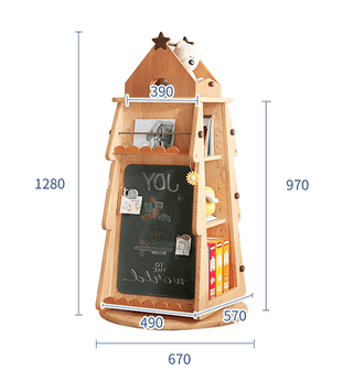 rufi multi functional children bookshelf rotating storage