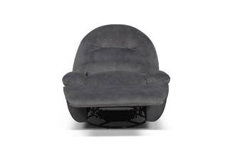 Gray recliner chair on a white background