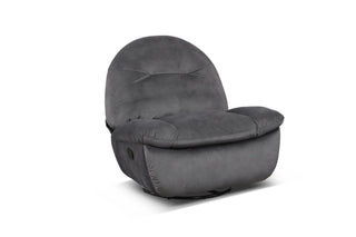 Gray recliner chair on a white background