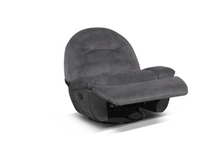 Gray recliner chair on a white background