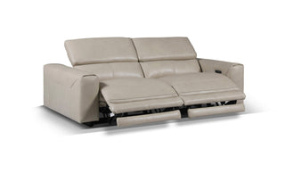 sebastian recliner comfortable beige leather sofa