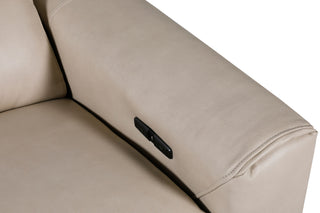 sebastian recliner contemporary beige leather sofa