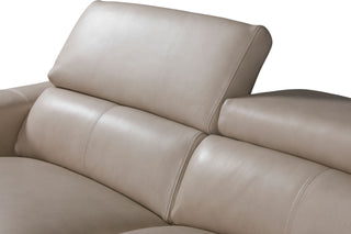 sebastian recliner plush beige leather sofa