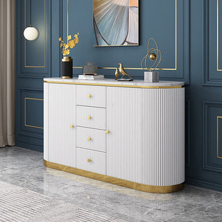 sera sideboard cabinet with drawers fluted design