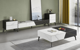serenity tv console with sintered stone top modern style
