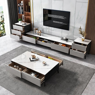 sicil coffee table with drawers rectangular shape