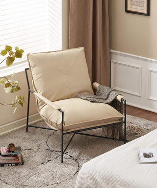 single lounge chair leo beige