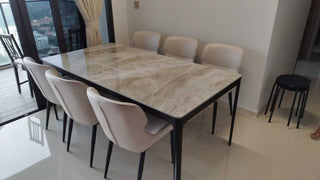 SINTERED STONE DINING TABLE AND CHAIRS