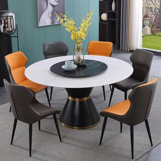 sintered stone round dining table martin golden elements
